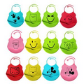 Food Grade Waterproof Soft Silicone Baby Bib With Opening Food Catcher